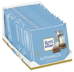 Ritter Sport Alpenmilch Schokolade 12 X 100 G (1,2 Kg) -Knorr Store 01b2e06f a857 4d8a b1ac 7d062e7ffecd
