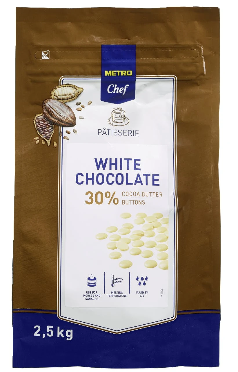 METRO Chef Kuvertüre Buttons Dunkle Schokolade 55 % Kakaomasse (2,5 Kg) 5 METRO Chef Kuvertüre Buttons Dunkle Schokolade 55 % Kakaomasse (2,5 Kg) – Bild 3