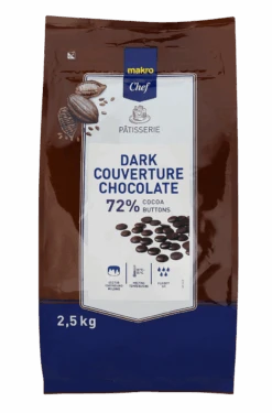 METRO Chef Kuvertüre Buttons Dark 72 % (2,5 Kg)
