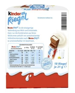 Kinder Schokoladenriegel 18 Riegel (378 G) -Knorr Store 6faeff15 fa0d 4e10 bf30 b6c9758d0fd6