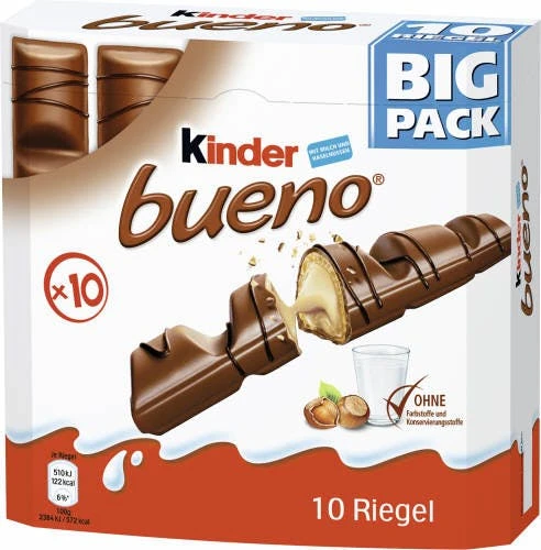Kinder Bueno 10 Riegel (215 G) 3 Kinder Bueno 10 Riegel (215 G)