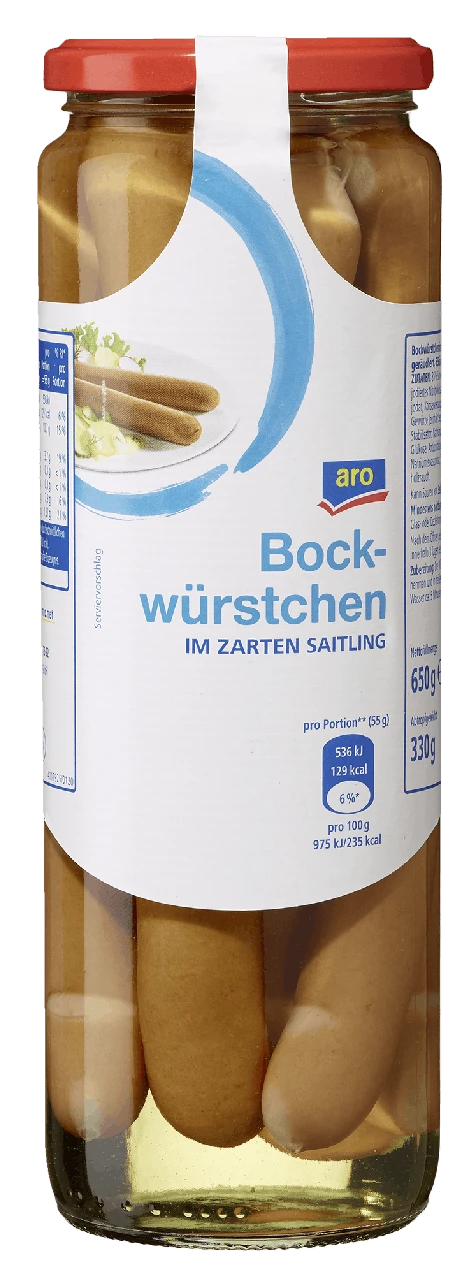 Aro Geflügelwürstchen Im Saitling 6 X Ca. 40 G (250 G) 4 Aro Geflügelwürstchen Im Saitling 6 X Ca. 40 G (250 G) – Bild 2