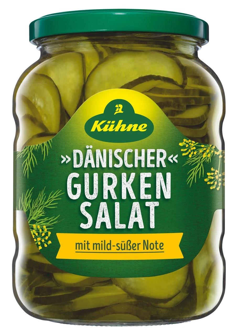 Kühne Dänischer Gurkensalat Würzig-süß (720 Ml) 3 Kühne Dänischer Gurkensalat Würzig-süß (720 Ml)
