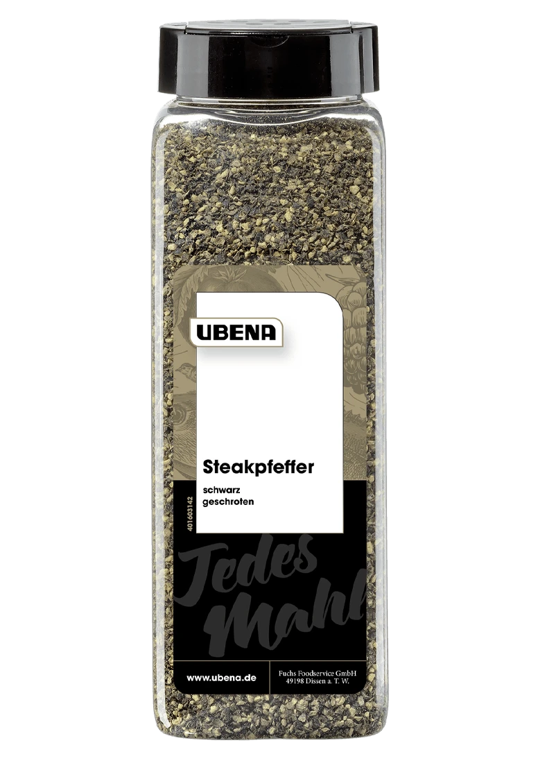 Ubena Steakpfeffer Schwarz Geschroten (500g) 3 Ubena Steakpfeffer Schwarz Geschroten (500g)